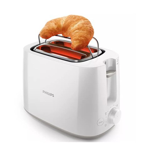 Philips | HD2581/00 Daily Collection | Toaster | Power 760-900 W | Number of slots 2 | Housing material Plastic | White - 3